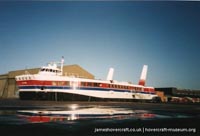 SRN4 Swift (GH-2004) at the Hovercraft Museum -   (submitted by The <a href='http://www.hovercraft-museum.org/' target='_blank'>Hovercraft Museum Trust</a>).